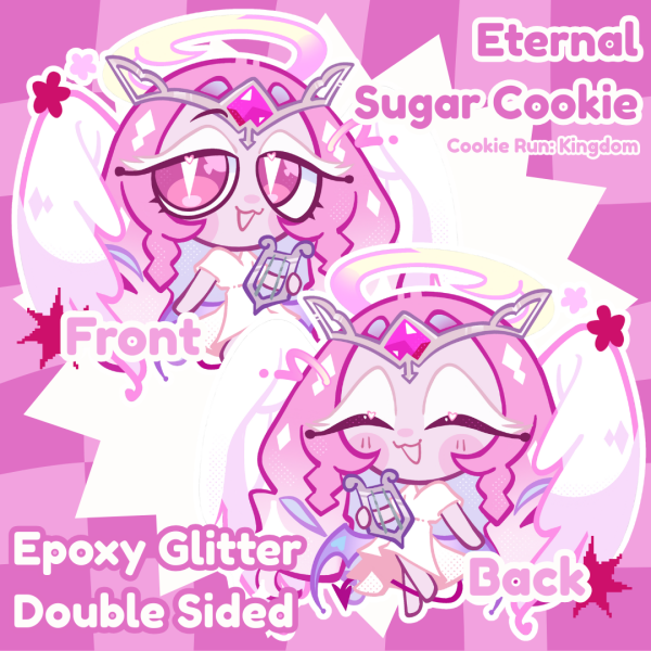Eternal Sugar Cookie 6cm Epoxy Glitter Keychain [Cookie Run: Kingdom]