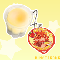 Apple Pudding Jelly Keychain