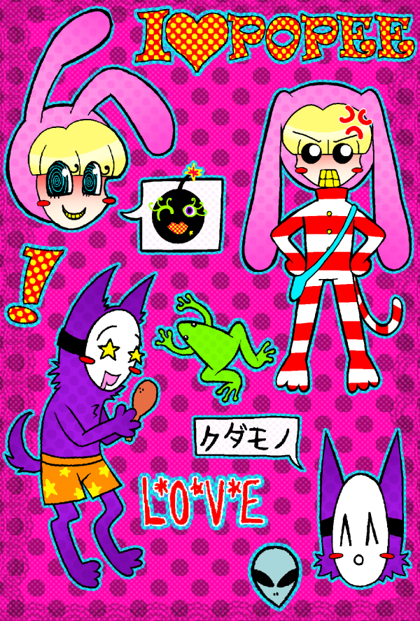 popee sticker sheet