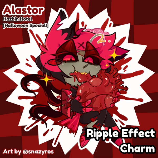 Alastor Halloween Zombie 6cm Ripple Keychain [Hazbin Hotel]