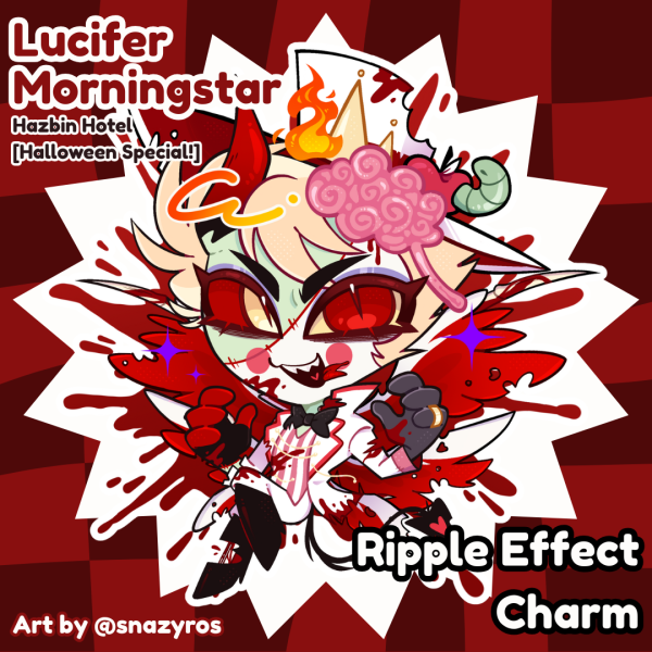 Lucifer Morningstar Halloween Zombie 6cm Ripple Keychain [Hazbin Hotel]