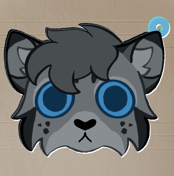 Feather Cat Head Keychain