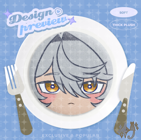 Sunday Mochi-Mochi Face Badge