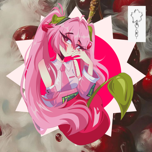 Sakura Miku Keychain