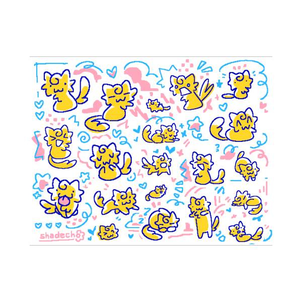 silly cat goobers [Sticker Sheet]