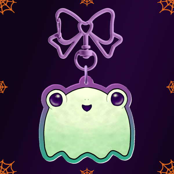 Ghost Frog Acrylic Keychain