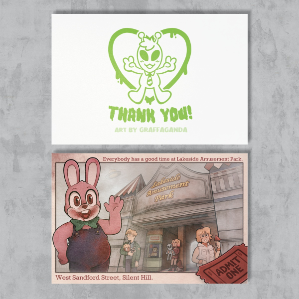 Silent Hill | Lakeside Amusement Park | Postcard