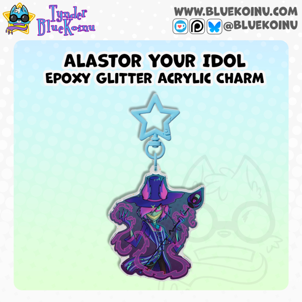Alastor Your Idol | Epoxy Glitter Keychain