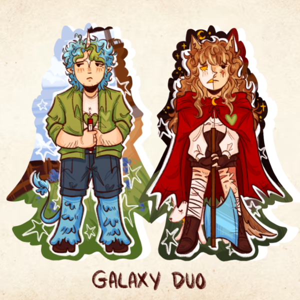 Galaxy Duo Soulmates Keychain