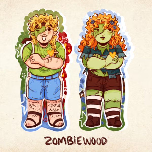 Zombiewood Soulmates Keychain