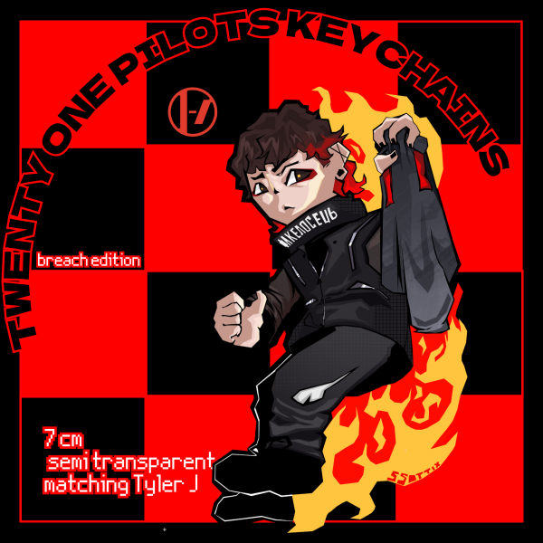 twenty one pilots torchberear josh dun Full Bleed Keychains