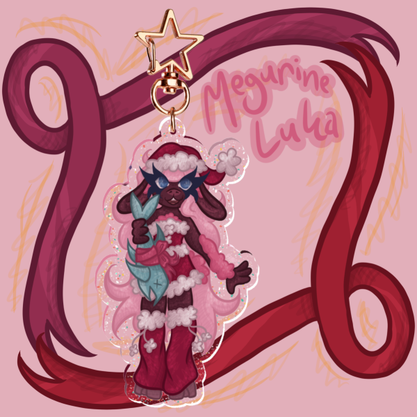 ✨ Christmas Luka Glitter Keychain 🎀