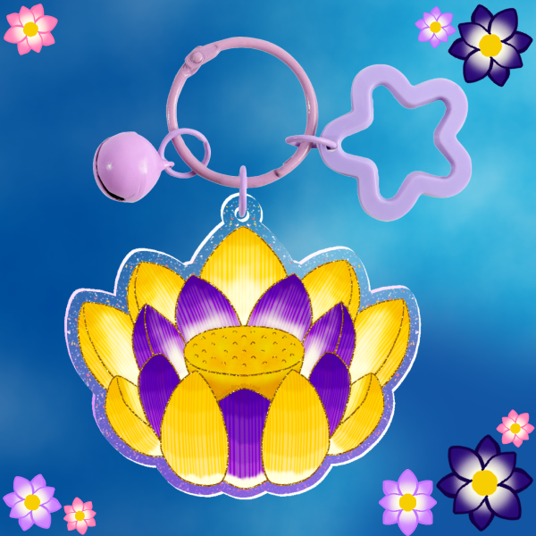 Intersex Lotus ~ Glitter Acrylic Keychain