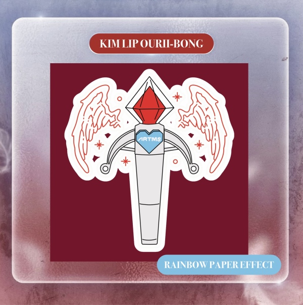 kim lip lighstick sticker