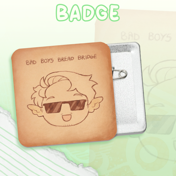 Bread Boy Jimmy Plush Badge