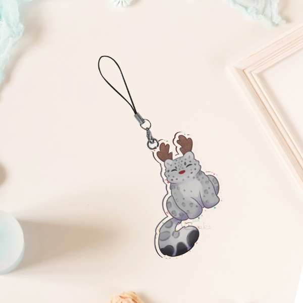 Christmas Leopard - Keychain