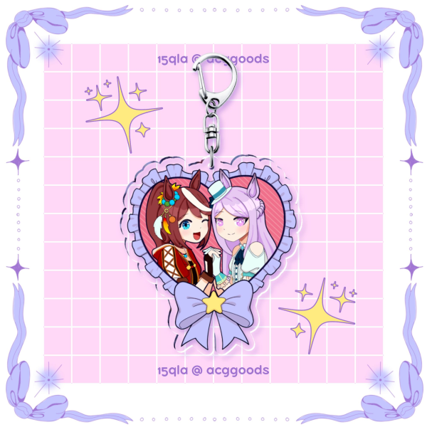 teimaku hug!! heart charm keychain
