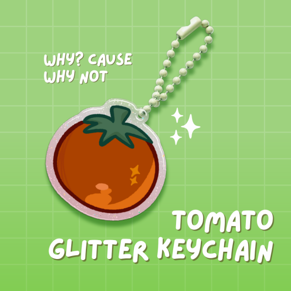 Tomato - Glitter Acrylic Keychain