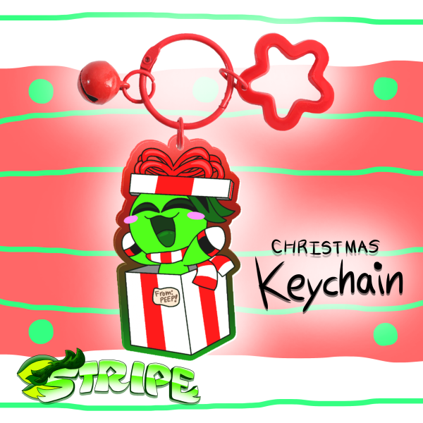 CHRISTMAS Peep Fruit Acrylic Keychain