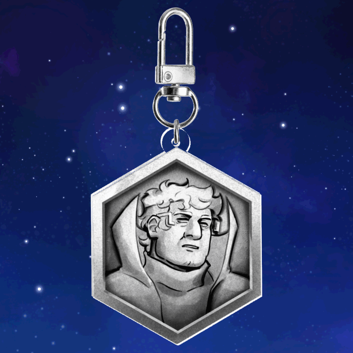 Lord Pines Silver Medal Keychains