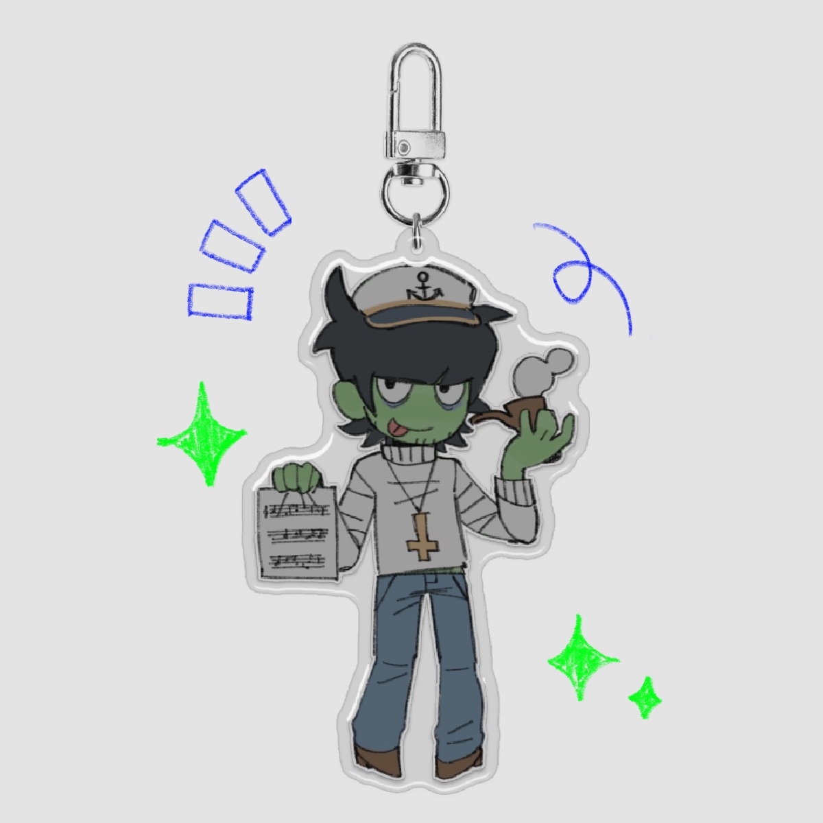 Murdoc (Plastic Beach) Epoxy Keychain by Flan - ACGGOODS