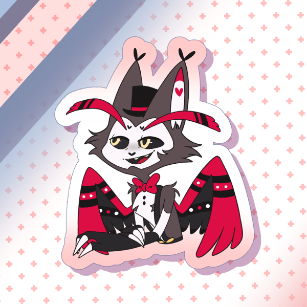 Husker Hazbin Hotel Colored Edge Sticker