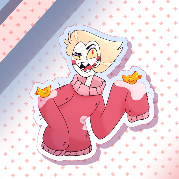 Lucifer Hazbin Hotel Colored Edge Sticker