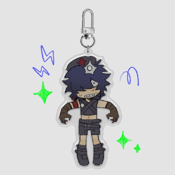 Cyborg (Plastic Beach) Epoxy Keychain