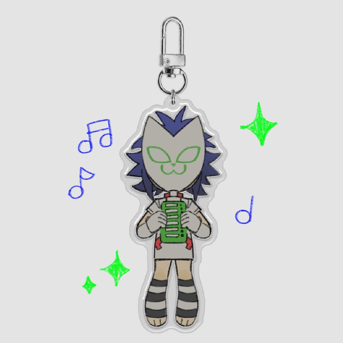 Noodle (Plastic Beach) Epoxy Keychain by Flan - ACGGOODS