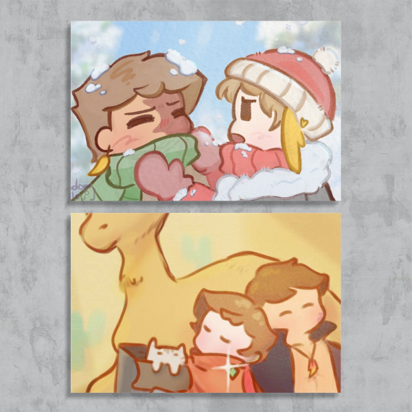 Desert duo Art print (double sided)