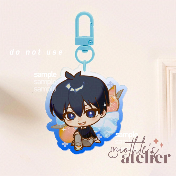 Isagi Translucent Color Acrylic Keychain