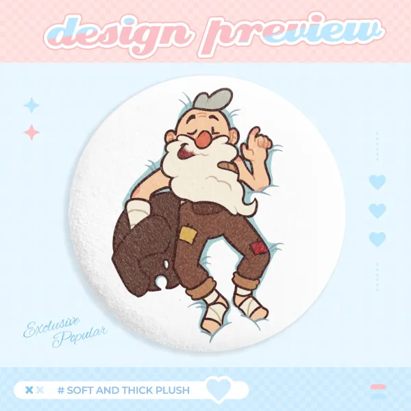 Old Man McGucket Bodypillow Plush Badge