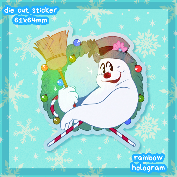 Frosty The Snowman Die Cut Sticker