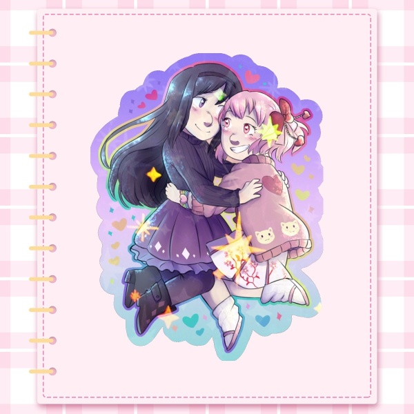 Homura and Madoka sticker
