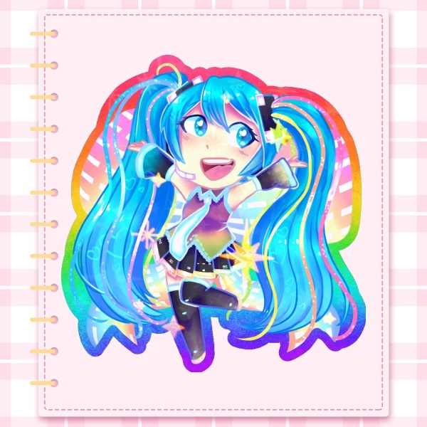 Rainbow Miku Sticker