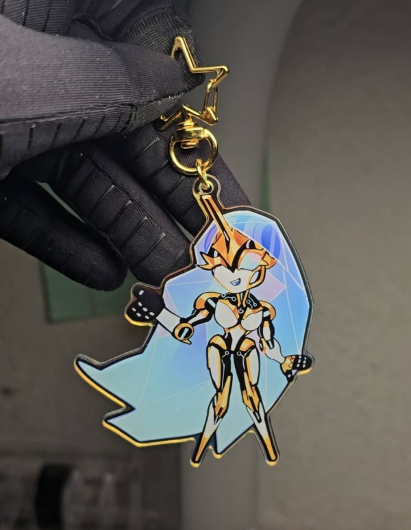 Return_0 DIMA Rainbow Robot Unicorn Acrylic Keychain