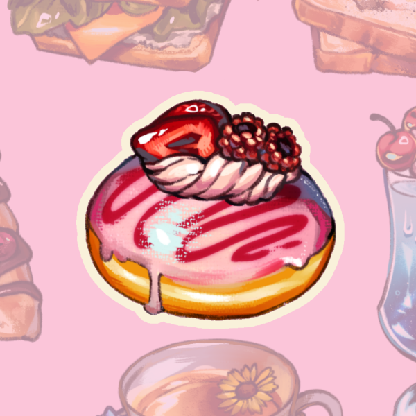 Pink Donut STICKER