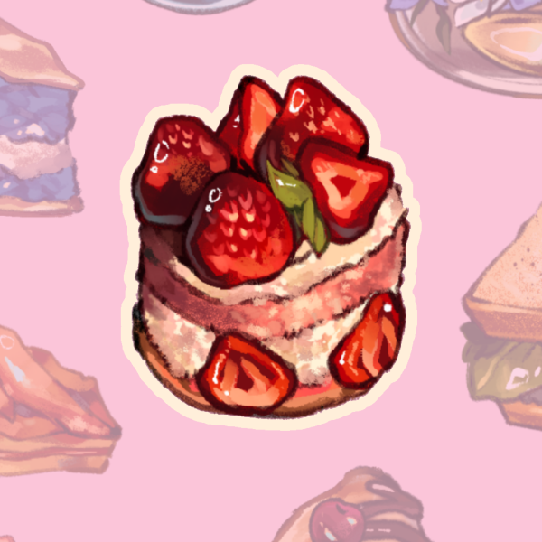 Strawberry Cake STICKER