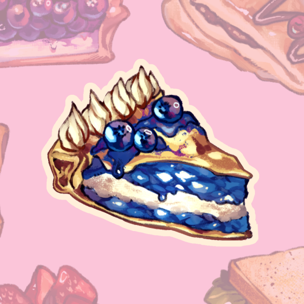 Blueberry Cake STICKER