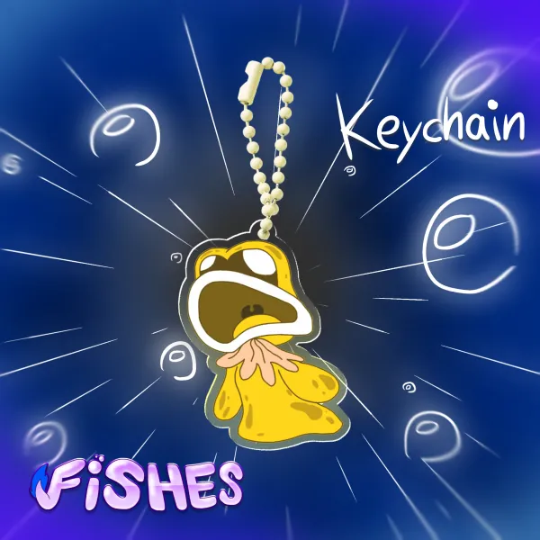 A Sea Sponge Acrylic Keychain