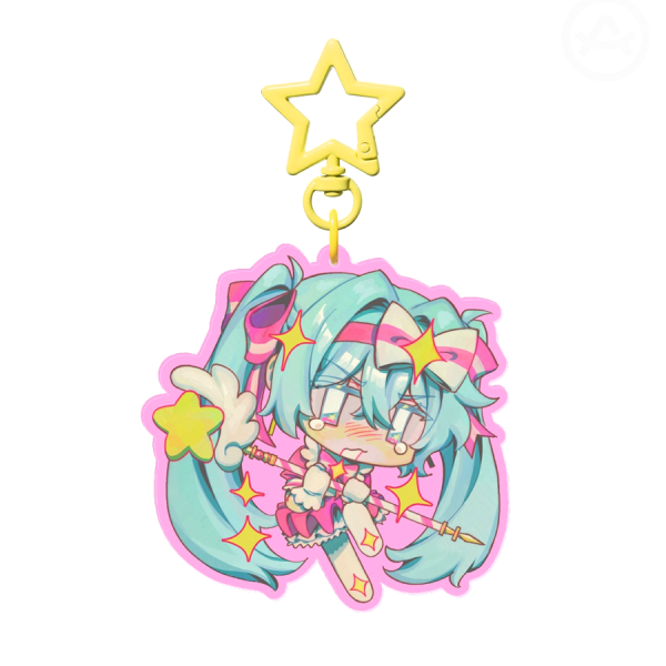 Retry Now Miku Colored Edge Acrylic Charm