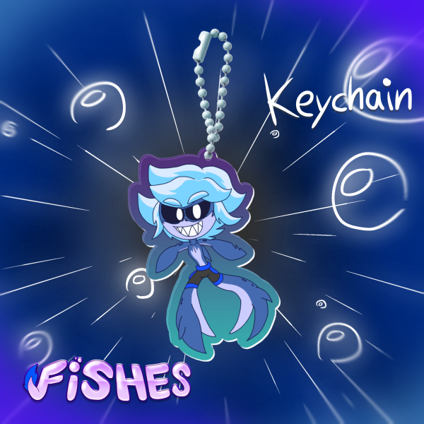 Tank Sharky Acrylic Keychain