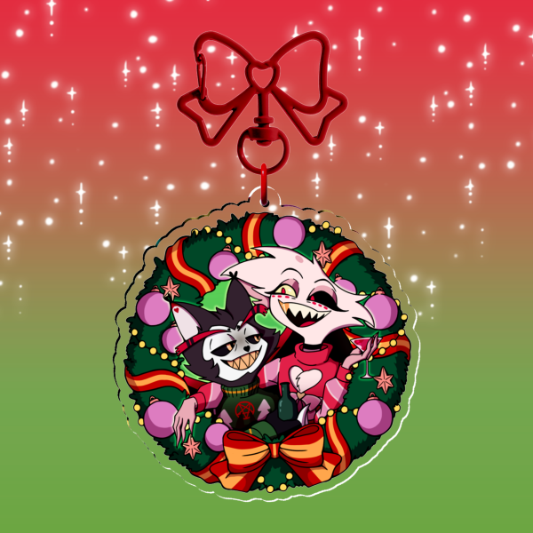 Huskerdust Christmas Keychain