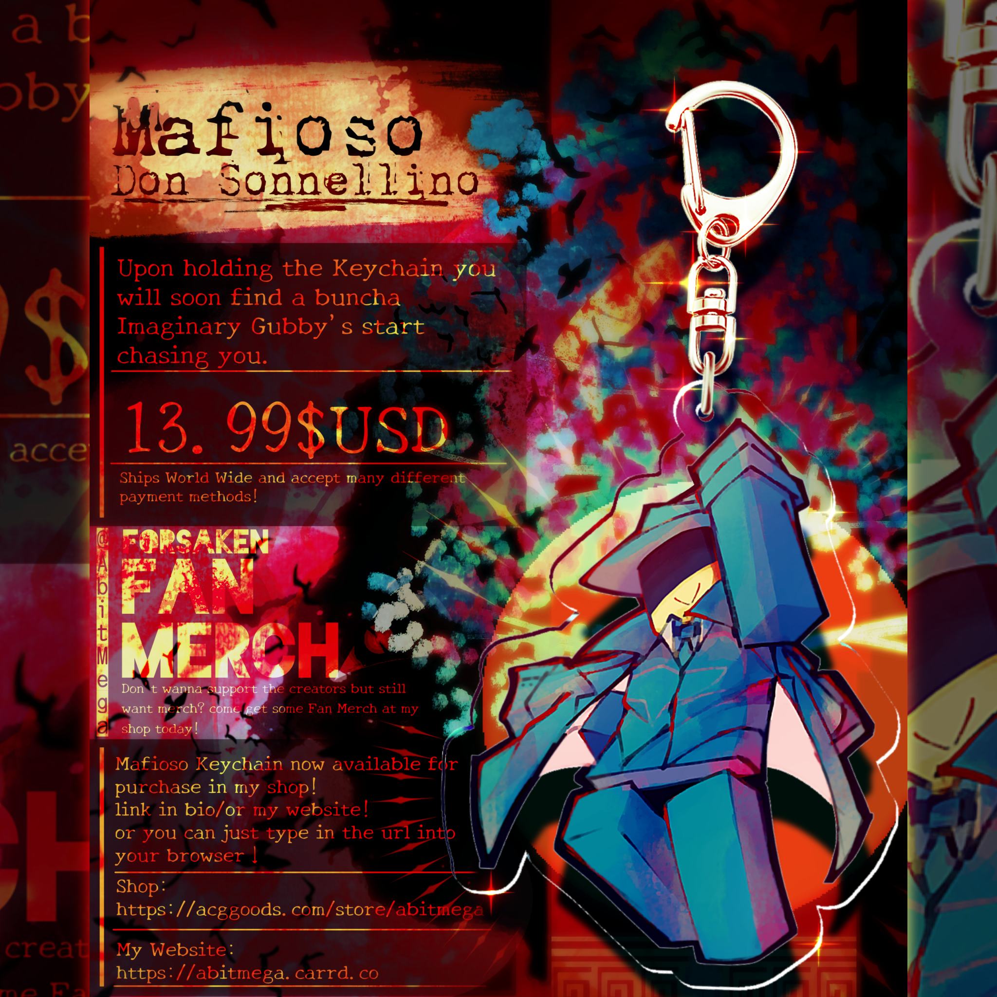 Azure | Forsaken | Acrylic Keychain by AbitMega - ACGGOODS