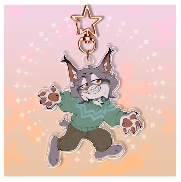 Pawbert Colored Edge Acrylic Keychains