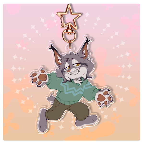 Pawbert Colored Edge Acrylic Keychains