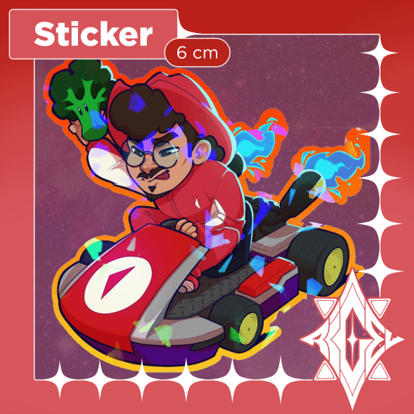 Rik Kart Colored Edge Die Cut Sticker
