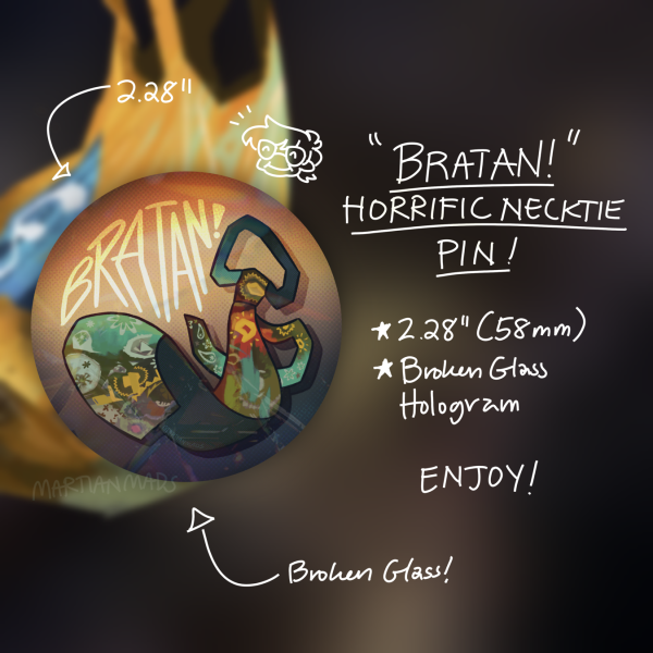 BRATAN! Horrific Necktie Pin