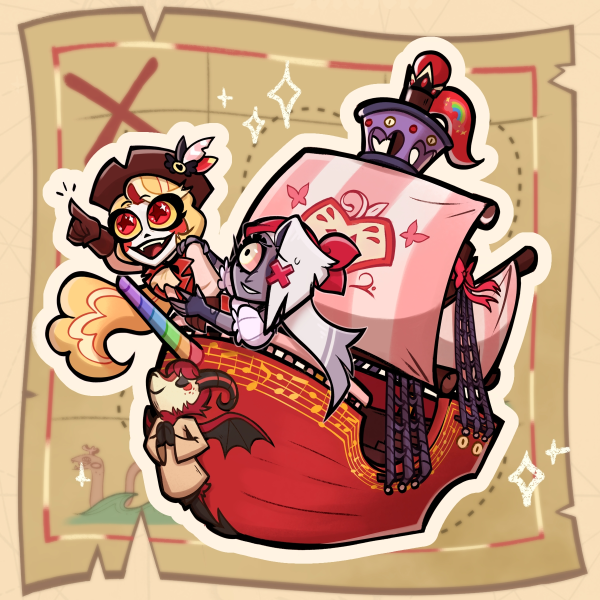 Chaggie ship Sticker