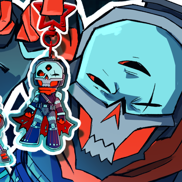 Skull (Skullvolver) Acrylic Keychain